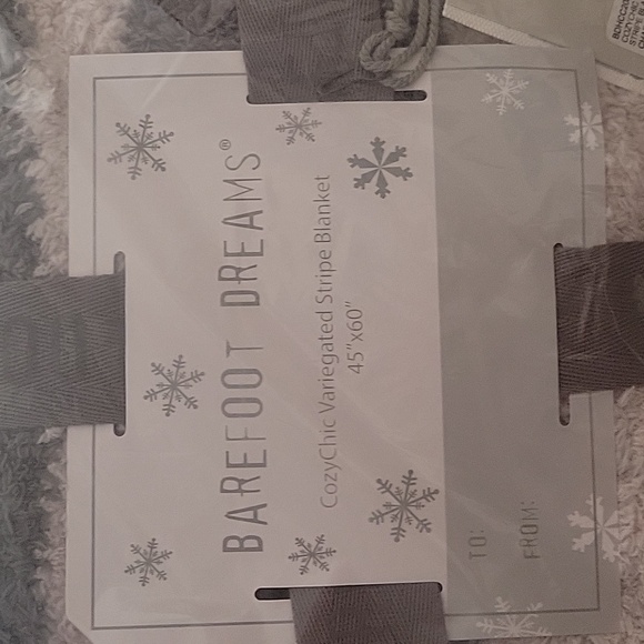 Barefoot Dreams variegated stripe blanket - Picture 2 of 3